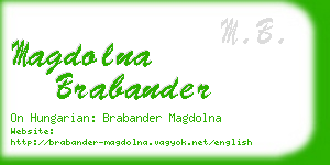 magdolna brabander business card